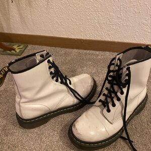 Dr. Martens White Combat Boots